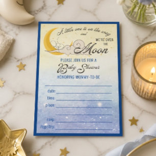 Invitation de Baby Shower "À remplir" Pleine Lune