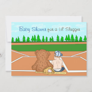 Invitation de Baby shower à thème de baseball garç