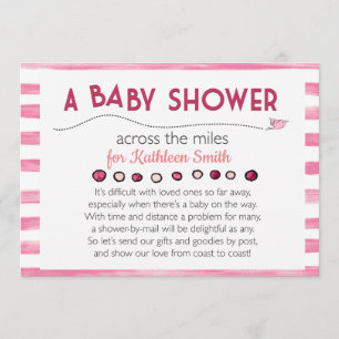 Invitation de baby shower à travers les milles