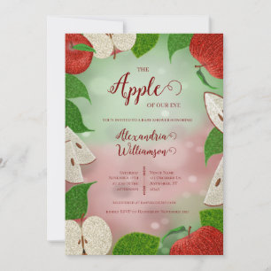 Invitation de Baby Shower Apple of Our Eye Rustiqu