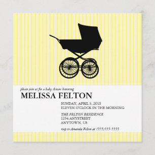 Invitation de baby shower avec le boguet de bébé