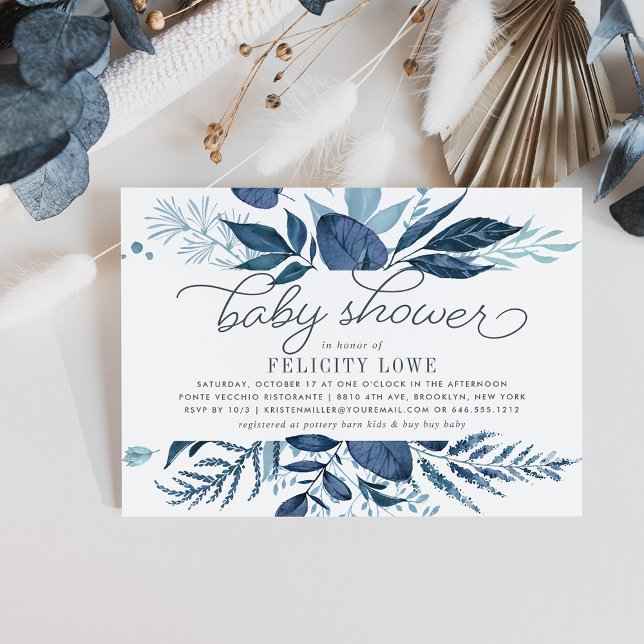 Invitation de Baby shower Azure sauvage (Créateur téléchargé)
