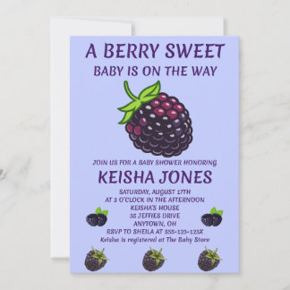 Invitation de Baby Shower Berry Sweet