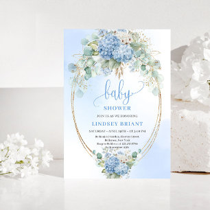 Invitation de baby shower bohème de jardin avec fl