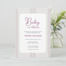 Invitation de baby shower botanique au lilas moder