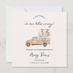 Invitation de Baby shower Citrouille Automne Perso