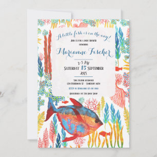 Invitation de Baby Shower Côtière Sous La Mer