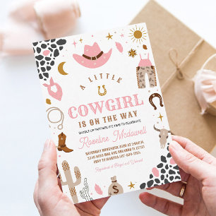 Invitation de Baby Shower Cowgirl Rodeo Sud-Ouest