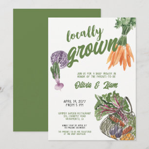Invitation de Baby shower cultivée localement