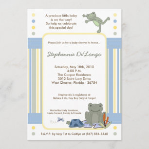 invitation de baby shower d'abeille de tortue de