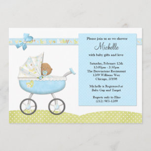 Invitation de baby shower d'Afro-américain