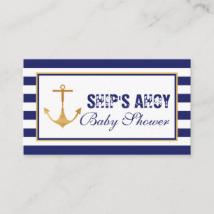 Invitation de Baby shower d'Ancres nautiques
