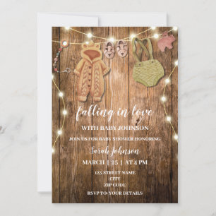 Invitation de baby shower d'automne rustique
