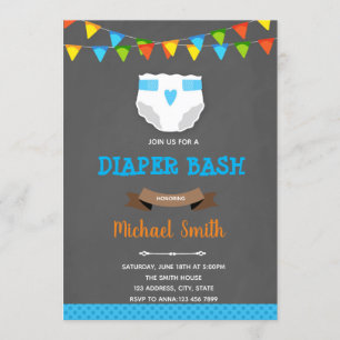 Invitation de baby shower de bassh garçon de couch