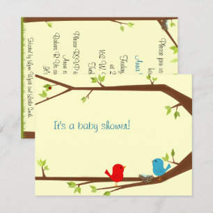 Invitation de baby shower de birdie