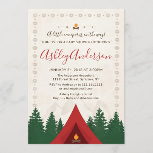Invitation de baby shower de camping