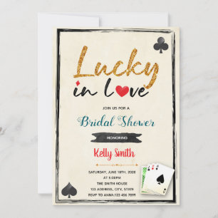Invitation de baby shower de casino chanceux en am