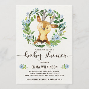 Invitation de Baby shower de cerfs de garçon Petit