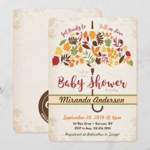 Invitation de baby shower de chute