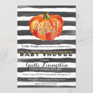 Invitation de baby shower de citrouille