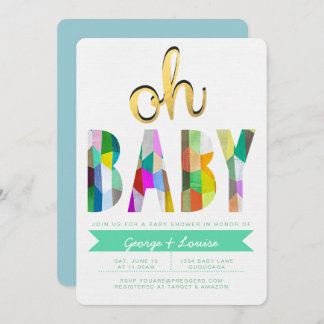Invitation de Baby shower de couleur