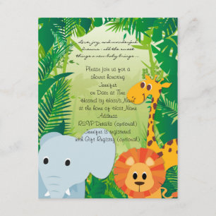 Invitation de baby shower de crèche de jungle