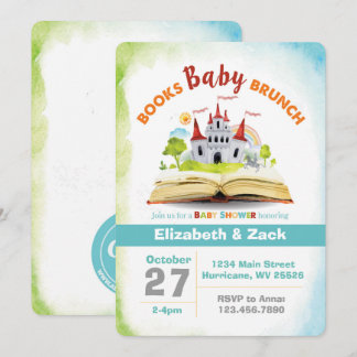 Invitation de baby shower de douche de livre