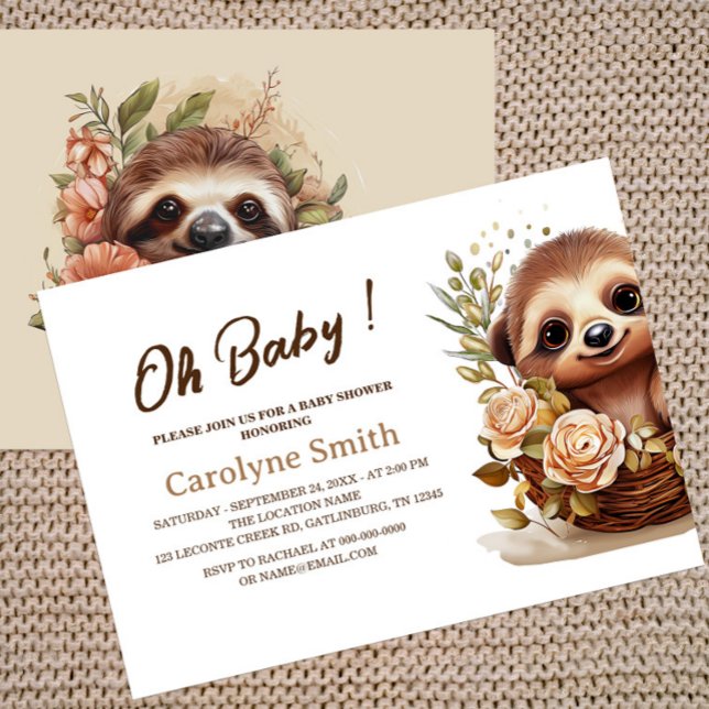 Invitation de Baby shower de fentes mignonnes (Créateur téléchargé)
