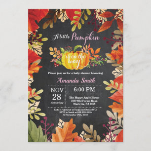 Invitation de baby shower de fille d'automne de