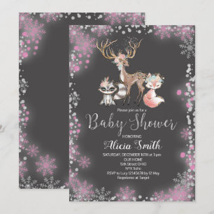 Invitation de baby shower de fille de région