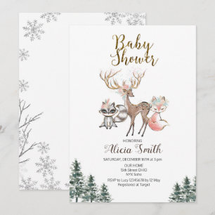 Invitation de baby shower de fille de région