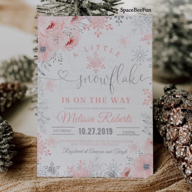 Invitation de Baby shower de flocon de neige Un pe (Snowflake Baby Shower Invitation A little Is on
Snowflake Baby Shower Invitation )