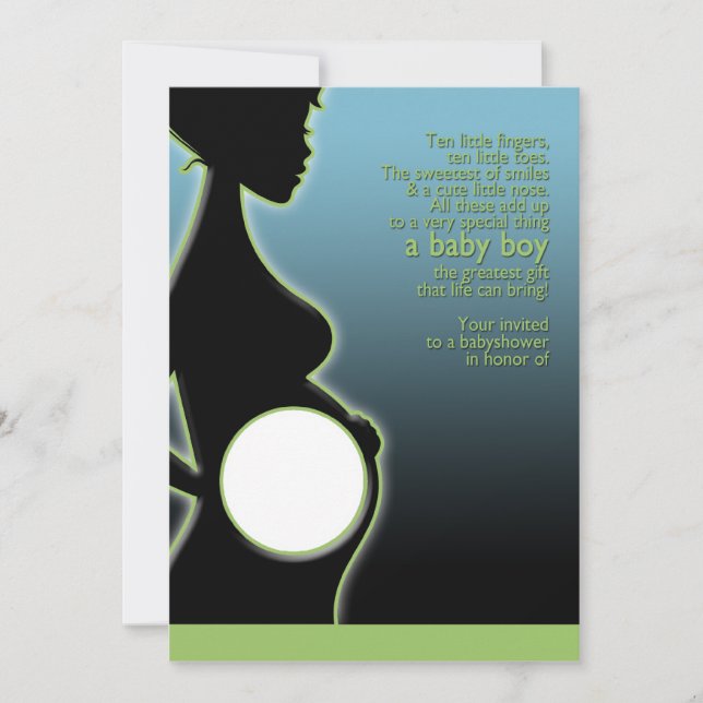 Invitation de baby shower de garçon (Devant)