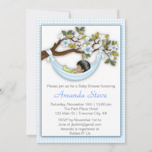 Invitation de Baby shower de garçon Hammock - Uniq