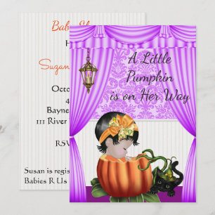 Invitation de baby shower de Halloween