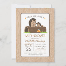 Invitation de Baby shower de hérisson