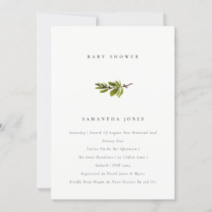 Invitation de Baby shower de la branche de pin Élé