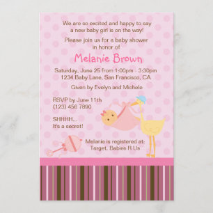 Invitation de baby shower de la livraison spéciale