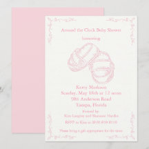 Invitation de Baby shower de la petite fille dessi