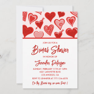 Invitation de baby shower de la Saint-Valentin Ros