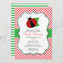 Invitation de Baby shower de Ladybug