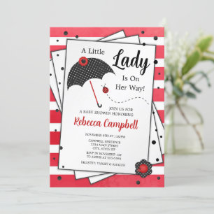 Invitation de Baby shower de Ladybug
