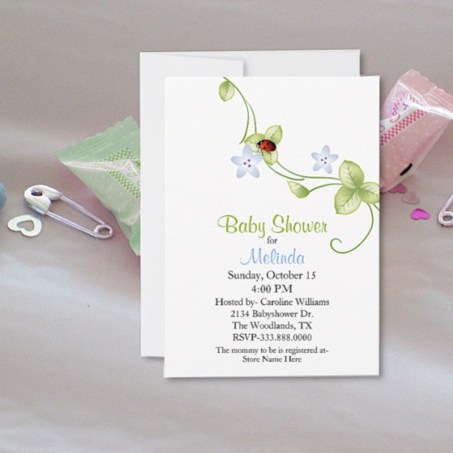 Invitation de Baby shower de Ladybug (Créateur téléchargé)