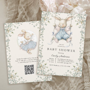Invitation de baby shower de lapin de conte de fée