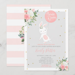 Invitation de baby shower de lapin un certain