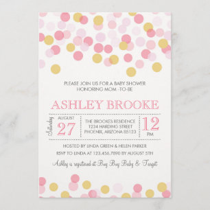 Invitation de Baby shower de l'arrosage Confetti