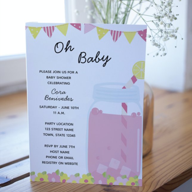 Invitation de Baby shower de Lemonade (Créateur téléchargé)