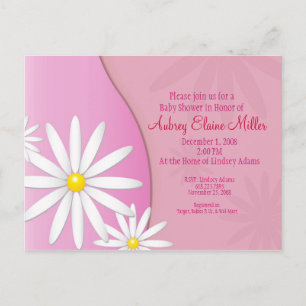 Invitation de baby shower de marguerite