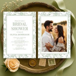 Invitation de Baby Shower de Mariage avec Photo de