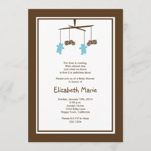 Invitation de baby shower de moto